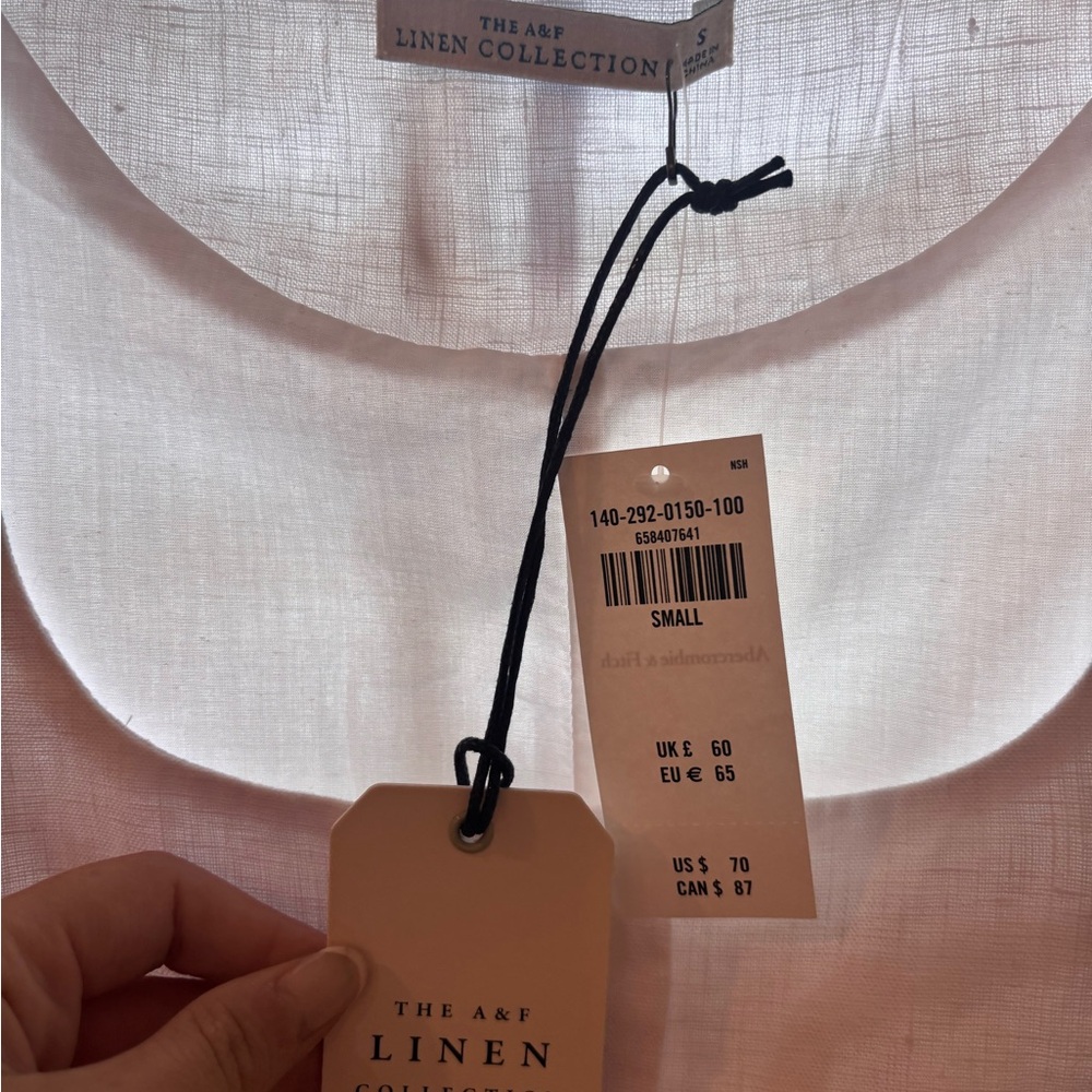 Abercrombie & Fitch White Linen Top - Picture 3 of 5